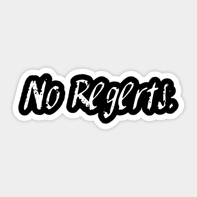 No Regerts Sticker by rsettles1